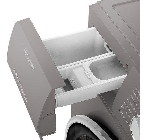 Lavasecarropas Hisense 10/6 Kg Inverter Plateado 94WDQY1014T