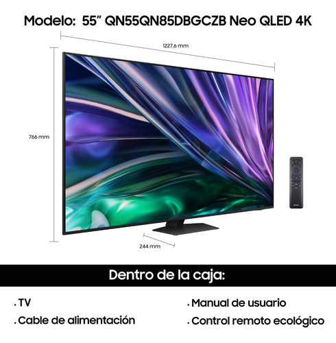 Smart Tv Samsung 55" Neo Qled 4K Serie QN85DB + Q60