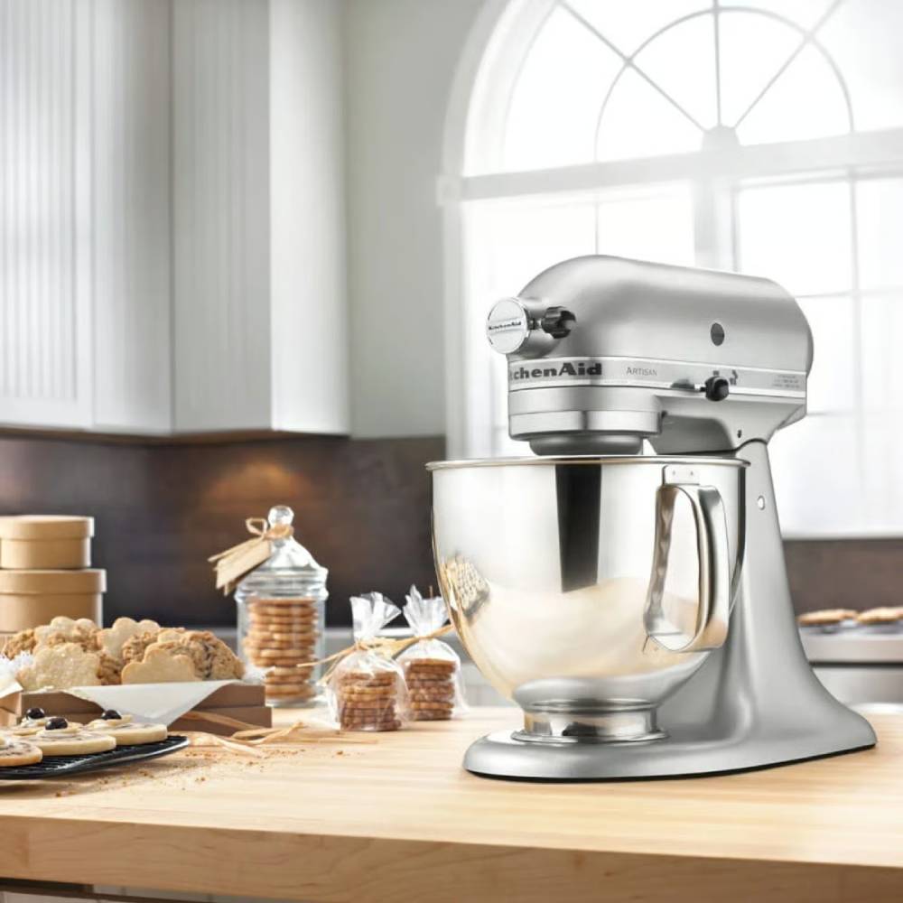Batidora Planetaria Kitchen Aid Artisan Plateada