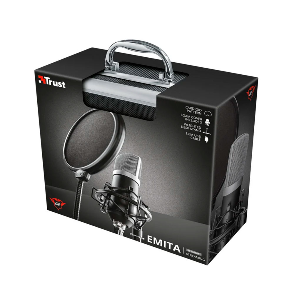 Micrófono de estudio Trust Emita Usb Gxt252