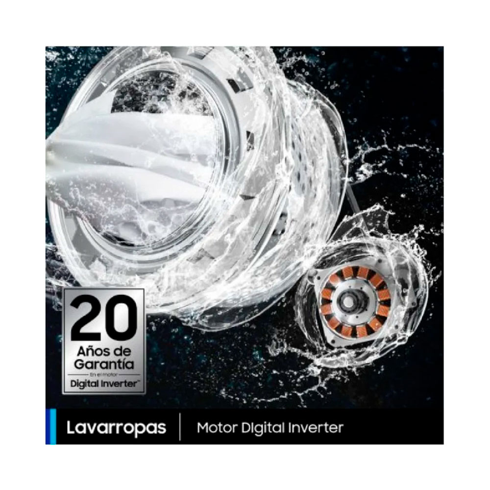Lavarropas Samsung 6.5 Kg inverter silver