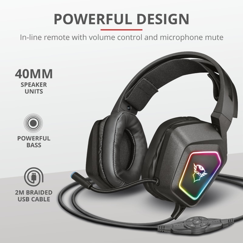 Auricular Gamer Trust Gxt450 Bliz Rgb7.1