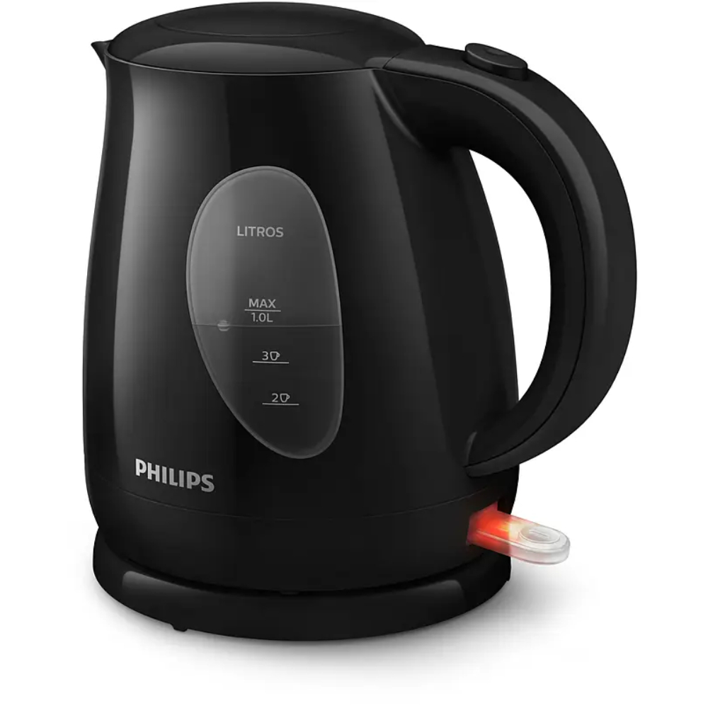 Pava Eléctrica Philips 1L De Plástico Negro