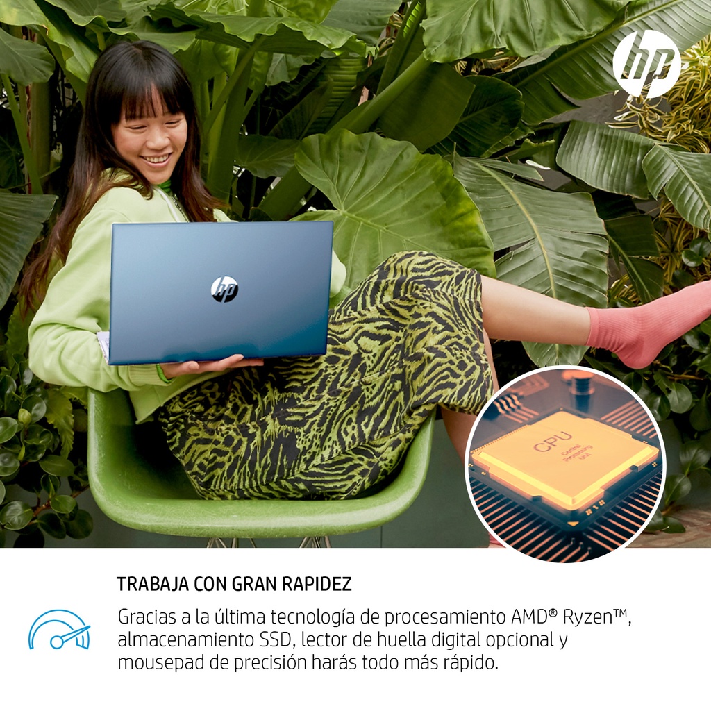 Notebook HP Pavilion 15-EH1504LA Ryzen 7 8GB 512GB