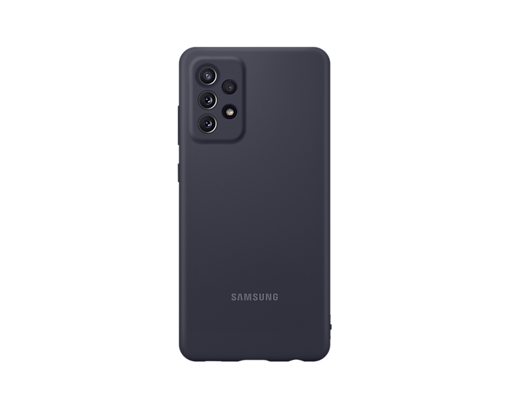 Funda Samsung A72 Silicona Negra EF-PA725TBEGWW