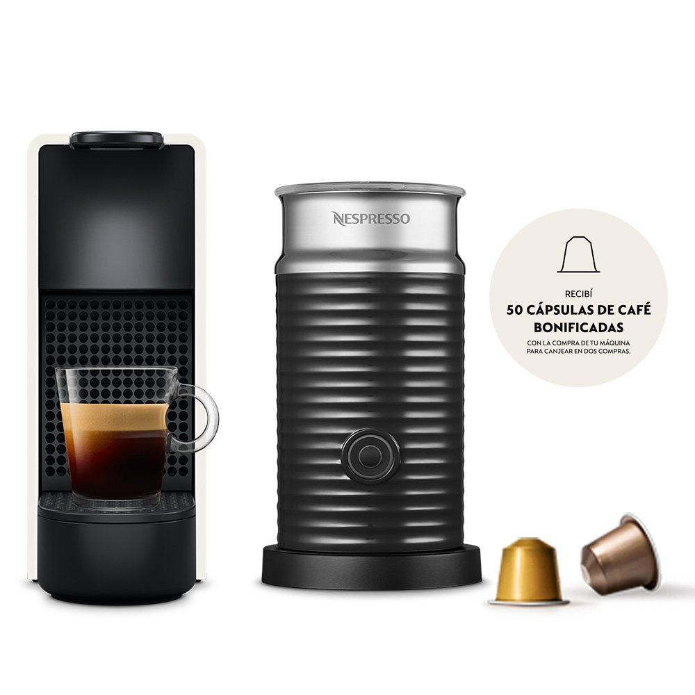 Cafetera Nespresso Essenza Mini C Blanca + Aeroccino