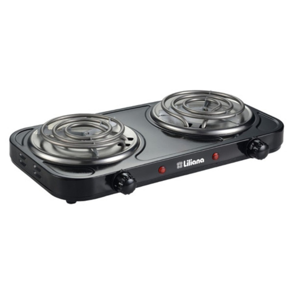 Anafe Eléctrico Liliana Aa912 Negro 2 Hornallas
