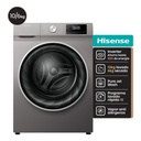 Lavasecarropas Hisense 10/6 Kg Inverter Plateado 94Wdqy1014T