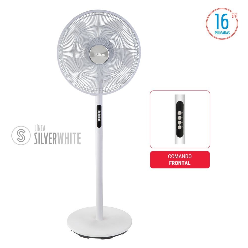 Ventilador De Pie 16" Liliana - Línea SilverWhite