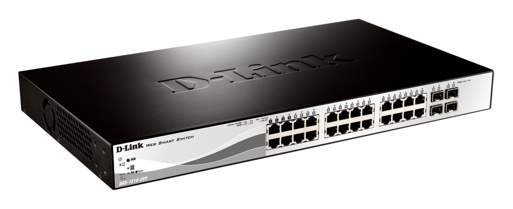 Switch Administrable PoE D-Link DGS-1210-28P Rackeable - 24 Port Poe/ 4 Port SFP