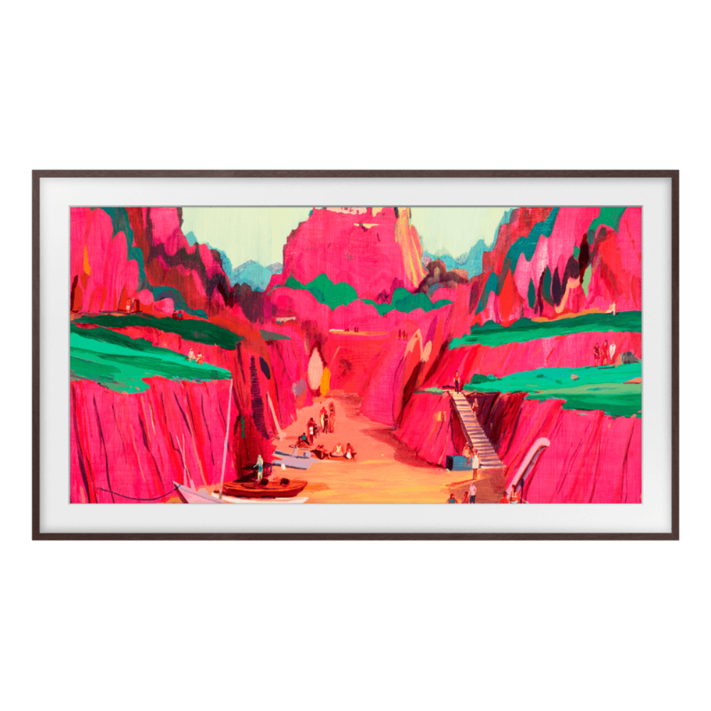 Smart Tv Samsung 75" QLED 4K The Frame Marrón - LS03D