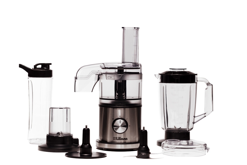 Procesadora Liliana 400W 7 en 1 + accesorios MultiSmart Acero Inoxidable