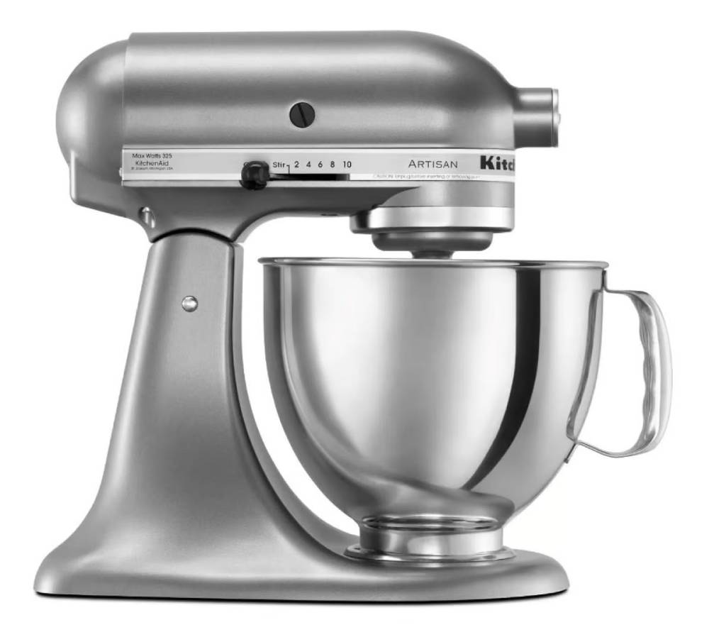Batidora Planetaria Kitchen Aid Artisan Plateada