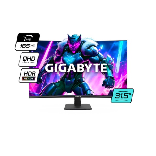 [GS32QC SA1] Monitor Gigabyte Curvo 31.5" VA 1500R 165Hz 1Ms - GS32QC