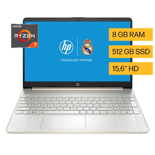 [15-EF2514LA] Notebook HP AMD Ryzen 7 15.6" 8GB 512GB SSD Windows 11 Home HD  - 15-Ef2514La